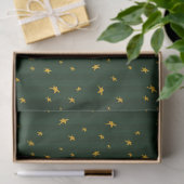 Holiday Green Yellow Star Stripe Christmas Tissuepapier (Geschenk)
