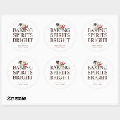 Holiday Greenery Baking Spirits Bright Ronde Sticker (Vel)