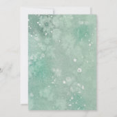 Holiday Greenery Waterverf Wedding Kaart (Achterkant)