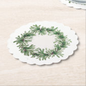 Holiday Greens Kartonnen Onderzetters (Gekanteld)