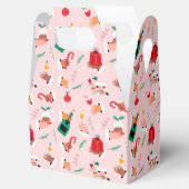 Holiday Hands Feestelijke Viering Patroon Bedankdoosjes (Geopend)