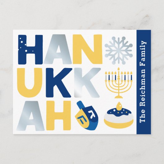 Holiday Hanukkah Briefkaart (Voorkant)