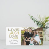 Holiday Hanukkah Card "Love a Latke" Foto Feestdagenkaart (Staand voorkant)