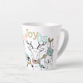 Holiday Happy Joy-oUS Funny Cartoon Animals Latte Mok (Rechterhoek)
