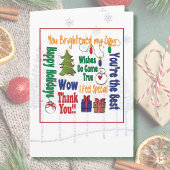 Holiday Hartelijk dank - Modern Bright Bold en Fun Kaart