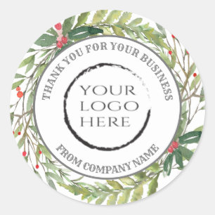 Holiday heilig met dank aan logo ronde sticker