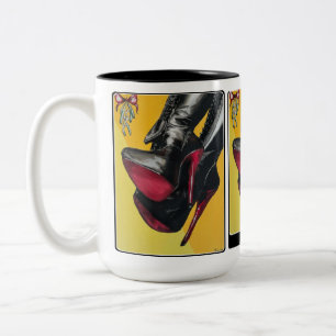 'Holiday Hijinks, the Taste Was Sour' Schilderen o Tweekleurige Koffiemok