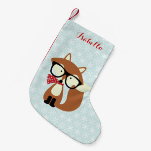 Holiday Hipster Brown Fox Kleine Kerstsok