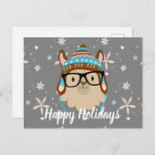 Holiday Hipster Llama Briefkaart (Voorkant / Achterkant)