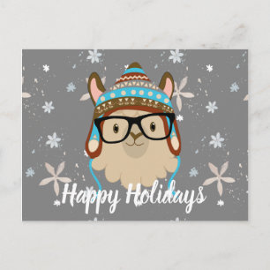 Holiday Hipster Llama Briefkaart