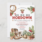 Holiday Hoedown Cowboy Invitation de la fête de No (Devant)