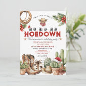 Holiday Hoedown Cowboy Invitation de la fête de No (Debout devant)