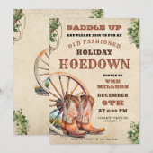 Holiday Hoedown, Invitation de l'Ouest, Christmas  (Devant / Derrière)