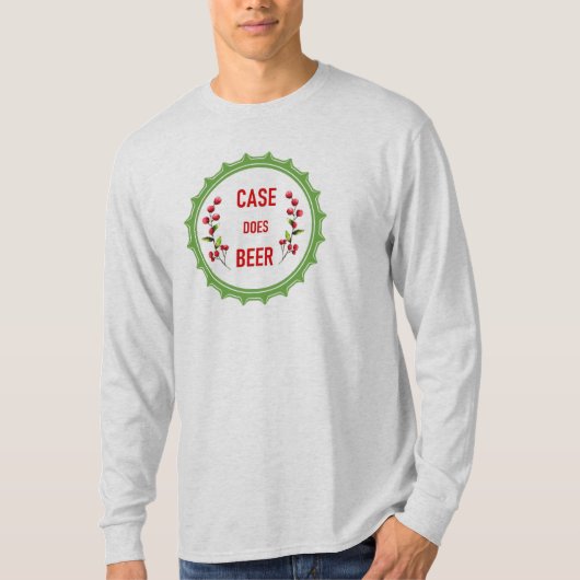 Holiday Hoesje Does Beer: Basic T-shirt met lange (Voorkant)