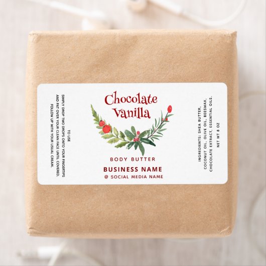 Holiday holly brunch typografie product etiket (Insitu)
