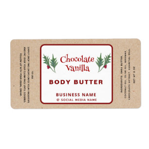 Holiday holly brunch typografie product label
