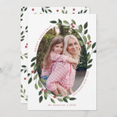 Holiday Holly Carte photo (Devant / Derrière)