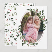 Holiday Holly-fotokaart Kaart (Voorkant / Achterkant)