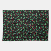 Holiday Holly Kitchen Towel Theedoek (Horizontaal)
