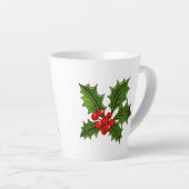 Holiday Holly Latte Mug (Angle droit)