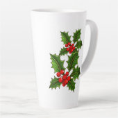 Holiday Holly Latte Mug (Angle droit)