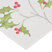 Holiday Holly met Red Berries Medium Tafelloper (Hoek)