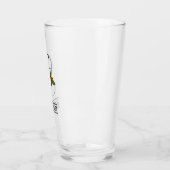 Holiday Holly Monogram G gepersonaliseerd bier Glas (Links)