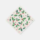 Holiday Holly Paper Napkins Servet (Hoek)