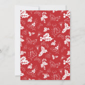 Holiday Holly | Platte fotokaart voor feestdagen Feestdagenkaart (Achterkant)