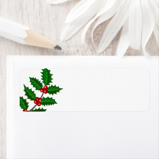 Holiday Holly Return Address Labels (Insitu)