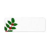 Holiday Holly Return Address Labels (Voorkant)