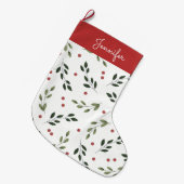 Holiday Holly Stocking Grote Kerstsok (Voorkant (Hangend))
