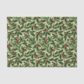 Holiday Holly Tissue Paper Tissue Paper Tissuepapier (Voorkant)