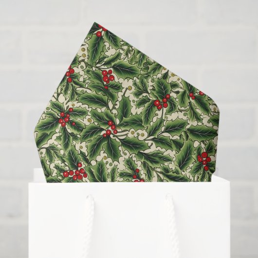 Holiday Holly Tissue Paper Tissue Paper Tissuepapier (Cadeauzakje)