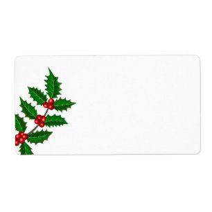 Holiday Holly Verzendlabels Etiket