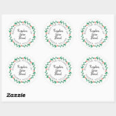 Holiday Holly Wreath Kitchen Traitements Étiquette (Feuille)