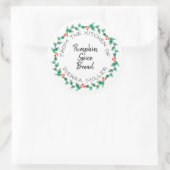Holiday Holly Wreath Kitchen Traitements Étiquette (Sac)