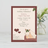 Holiday Horse Party uitnodiging (Staand voorkant)