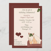 Holiday Horse Party uitnodiging (Voorkant / Achterkant)
