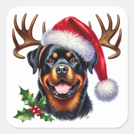 Holiday Hound klaar om te leiden! Vierkante Sticker (Voorkant)