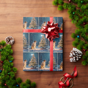 Holiday Hound Tangle in Light String Cadeaupapier