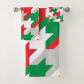Holiday Houndstooth Bad Handdoek (Insitu)