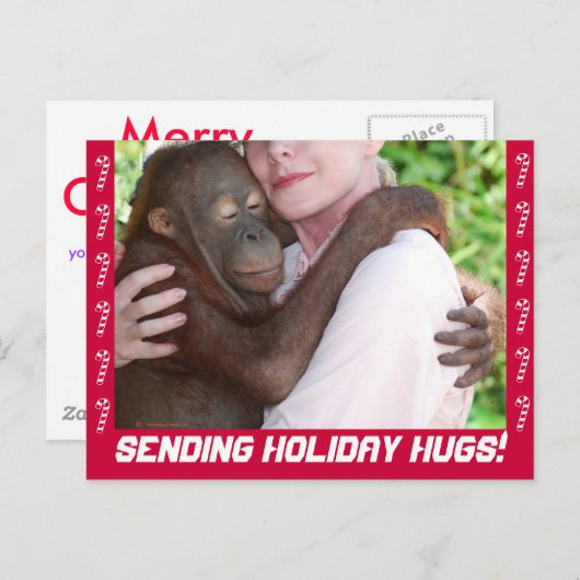 Holiday Hugs briefkaart (Voorkant / Achterkant)