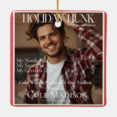 Holiday Hunk magazine cover style Ornament (Achterkant)