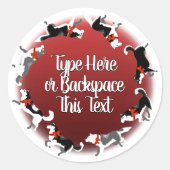 Holiday Husky Stickers Custom Sled Dog Stickers (Devant)