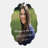 Holiday “In Loving Memory” Photo Tribute Card Ornament Kaart (Rechts)