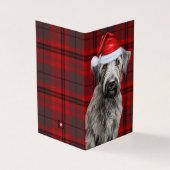Holiday Irish Wolfhound Dog Red Plaid Christmas (Outside)