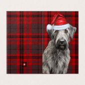 Holiday Irish Wolfhound Dog Red Plaid Christmas (Outside Unfolded)