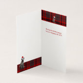 Holiday Irish Wolfhound Dog Red Plaid Christmas (Inside)
