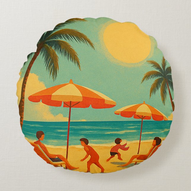 Holiday is rond kussen (Voorkant)